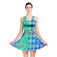Background Texture Pattern Colorful Reversible Skater Dress by Simbadda