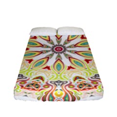 Intricate Flower Star Fitted Sheet (full/ Double Size) by Alisyart