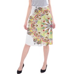 Intricate Flower Star Midi Beach Skirt by Alisyart