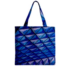 Lines Geometry Architecture Texture Zipper Grocery Tote Bag by Simbadda