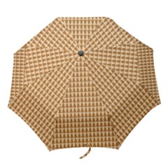 Pattern Gingerbread Brown Folding Umbrellas by Simbadda