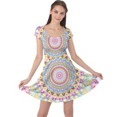Kaleidoscope Star Love Flower Color Rainbow Cap Sleeve Dresses by Alisyart