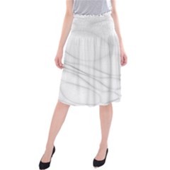 Line Stone Grey Circle Midi Beach Skirt by Alisyart