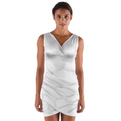 Line Stone Grey Circle Wrap Front Bodycon Dress by Alisyart