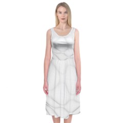 Line Stone Grey Circle Midi Sleeveless Dress by Alisyart