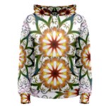 Prismatic Flower Floral Star Gold Green Purple Women s Pullover Hoodie