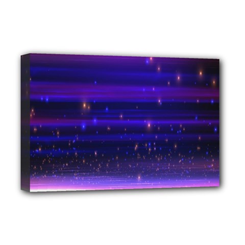 Space Planet Pink Blue Purple Deluxe Canvas 18  X 12   by Alisyart