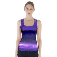 Space Planet Pink Blue Purple Racer Back Sports Top by Alisyart