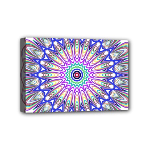Prismatic Line Star Flower Rainbow Mini Canvas 6  X 4  by Alisyart