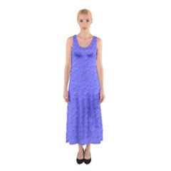 Ripples Blue Space Sleeveless Maxi Dress by Alisyart