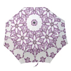 Frame Flower Star Purple Folding Umbrellas