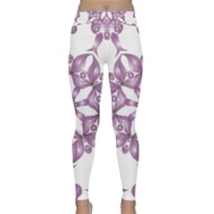 Frame Flower Star Purple Classic Yoga Leggings by Alisyart