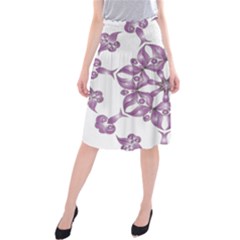 Frame Flower Star Purple Midi Beach Skirt by Alisyart