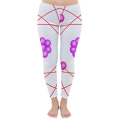 Atom Physical Chemistry Line Red Purple Space Classic Winter Leggings