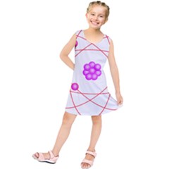 Atom Physical Chemistry Line Red Purple Space Kids  Tunic Dress by Alisyart