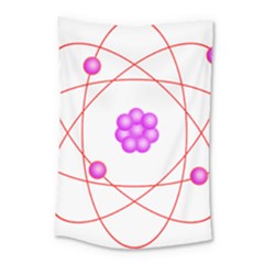 Atom Physical Chemistry Line Red Purple Space Small Tapestry