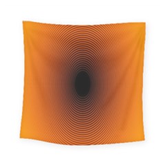 Abstract Circle Hole Black Orange Line Square Tapestry (small)