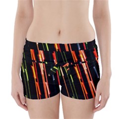 Colorful Diagonal Lights Lines Boyleg Bikini Wrap Bottoms by Alisyart