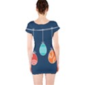 Easter Egg Balloon Pink Blue Red Orange Short Sleeve Bodycon Dress View2