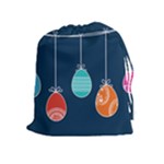Easter Egg Balloon Pink Blue Red Orange Drawstring Pouches (Extra Large)