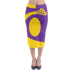 Flag Purple Yellow Circle Midi Pencil Skirt by Alisyart