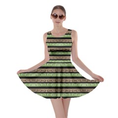 Camo Stripes Print Skater Dress by dflcprintsclothing