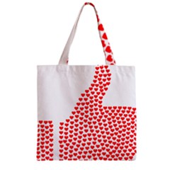 Heart Love Valentines Day Red Sign Zipper Grocery Tote Bag by Alisyart