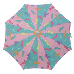Socks Kids Blue Pink Yellow Purple Green Rainbow Straight Umbrellas by Alisyart