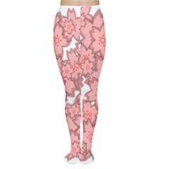 Flower Floral Pink Women s Tights