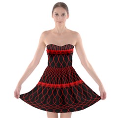 Red Spiral Featured Strapless Bra Top Dress by Alisyart