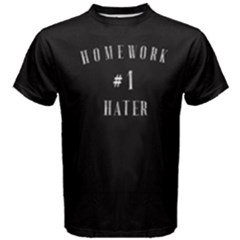 Black Homework Hater  Men s Cotton Tee