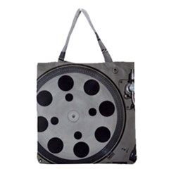 Turntable Record System Tones Grocery Tote Bag by Simbadda