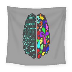 Emotional Rational Brain Square Tapestry (large)