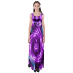 Colors Light Blue Purple Hole Space Galaxy Empire Waist Maxi Dress