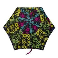 Circle Ring Color Purple Pink Yellow Blue Mini Folding Umbrellas by Alisyart