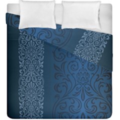 Fabric Blue Batik Duvet Cover Double Side (king Size) by Alisyart