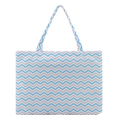 Free Plushie Wave Chevron Blue Grey Gray Medium Tote Bag by Alisyart