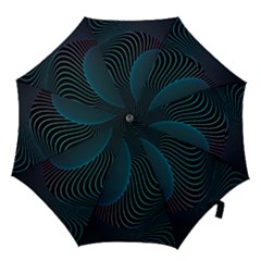 Line Light Blue Green Purple Circle Hole Wave Waves Hook Handle Umbrellas (large) by Alisyart