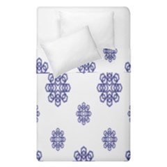 Snow Blue White Cool Duvet Cover Double Side (single Size) by Alisyart