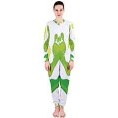 Soles Feet Green Yellow Family Onepiece Jumpsuit (ladies) 