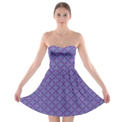 Abstract Purple Pattern Background Strapless Bra Top Dress by TastefulDesigns