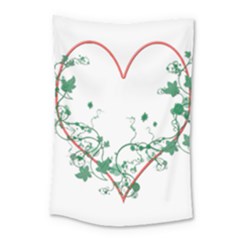 Heart Ranke Nature Romance Plant Small Tapestry by Simbadda