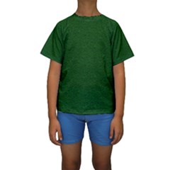 Texture Green Rush Easter Kids  Short Sleeve Swimwear by Simbadda