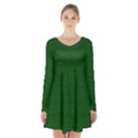 Texture Green Rush Easter Long Sleeve Velvet V-neck Dress View1