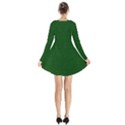 Texture Green Rush Easter Long Sleeve Velvet V-neck Dress View2