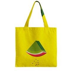 Fruit Melon Sweet Yellow Green White Red Zipper Grocery Tote Bag