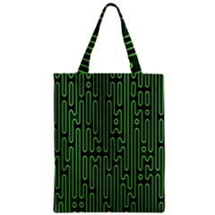 Pipes Green Light Circle Zipper Classic Tote Bag by Alisyart