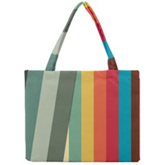 Texture Stripes Lines Color Bright Mini Tote Bag by Simbadda