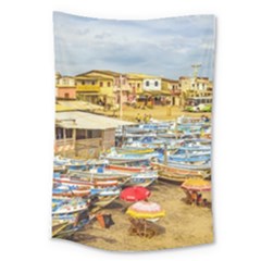 Engabao Beach At Guayas District Ecuador Large Tapestry by dflcprints