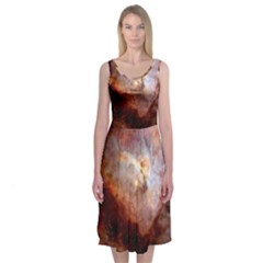 Carina Nebula Midi Sleeveless Dress by SpaceShop
